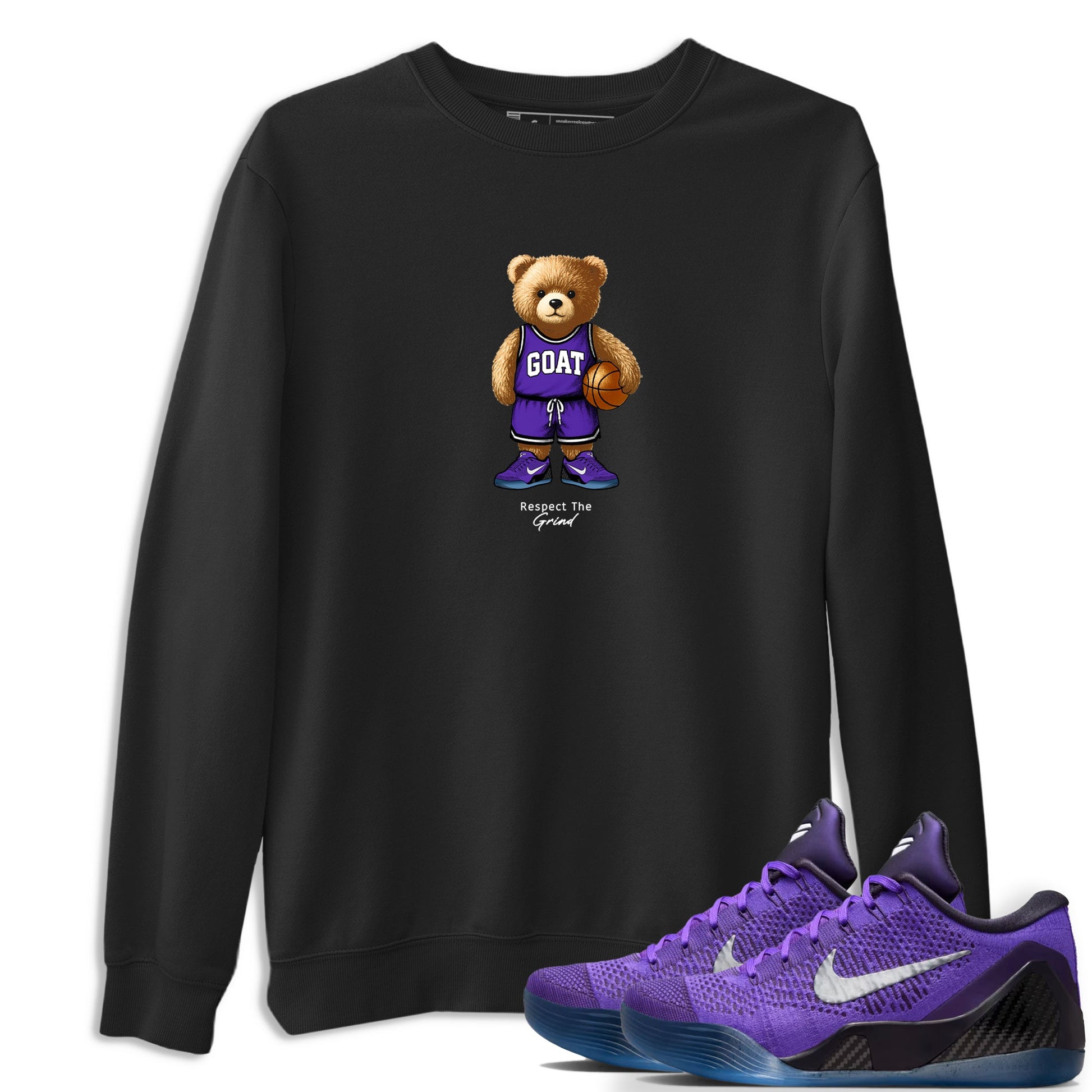 Basketball Graphic Tee – Sneaker Tees To Match KD 9 Hyper Grape – GOAT Mode Graphic Tee Black 1. Perfect for purple basketball sneaker releases and legacy-inspired colorways for 2025 hoopers.