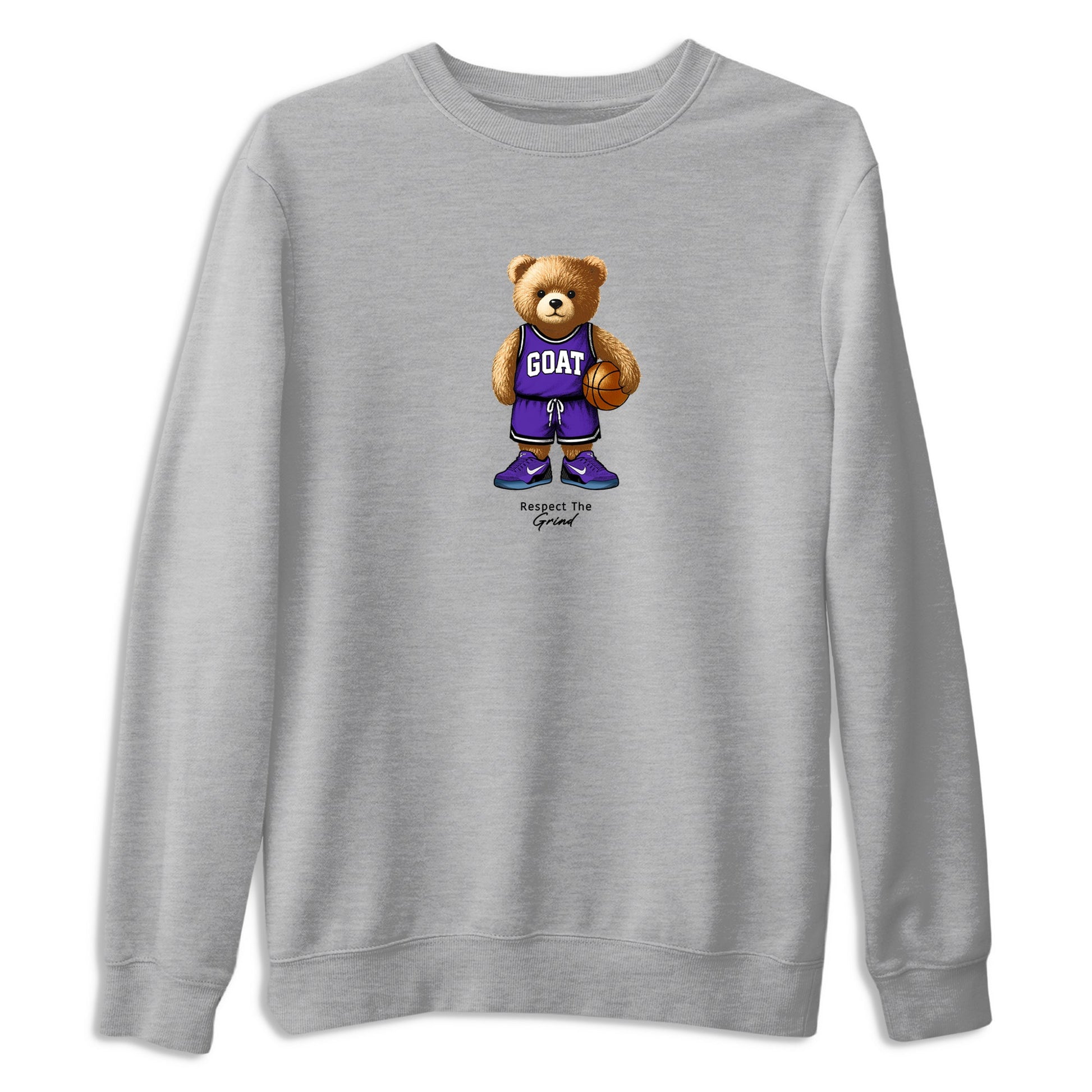 Basketball Graphic Tee – Sneaker Tees To Match KD 9 Hyper Grape – GOAT Mode Graphic Tee Heather Grey 2. Perfect for purple basketball sneaker releases and legacy-inspired colorways for 2025 hoopers.