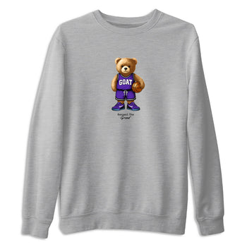 Basketball Graphic Tee – Sneaker Tees To Match KD 9 Hyper Grape – GOAT Mode Graphic Tee Heather Grey 2. Perfect for purple basketball sneaker releases and legacy-inspired colorways for 2025 hoopers.