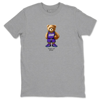 Basketball Graphic Tee – Sneaker Tees To Match KD 9 Hyper Grape – GOAT Mode Graphic Tee Heather Grey 2. Perfect for purple basketball sneaker releases and legacy-inspired colorways for 2025 hoopers.