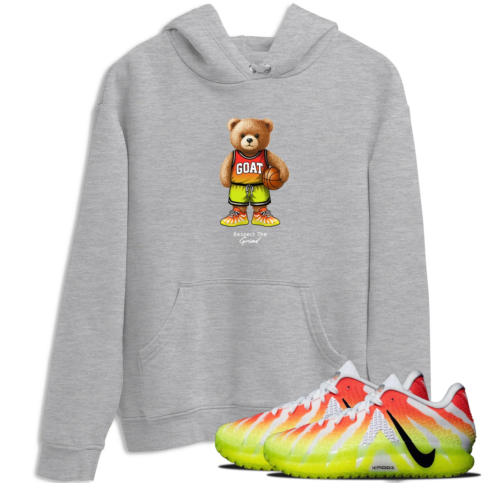 Basketball Graphic Tee – Sneaker Tees To Match Nike JA 3 Under The Christmas Tree – GOAT Mode Graphic Tee Heather Grey 1. Perfect for JA3 Christmas releases 2025 colorways.