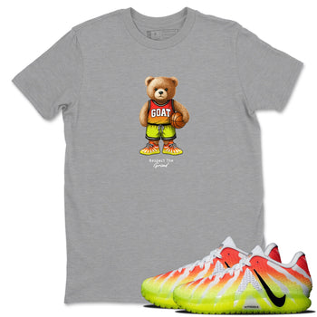 Basketball Graphic Tee – Sneaker Tees To Match Nike JA 3 Under The Christmas Tree – GOAT Mode Graphic Tee Heather Grey 1. Perfect for JA3 Christmas releases 2025 colorways.