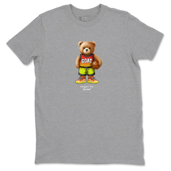 Basketball Graphic Tee – Sneaker Tees To Match Nike JA 3 Under The Christmas Tree – GOAT Mode Graphic Tee Heather Grey 2. Perfect for JA3 Christmas releases 2025 colorways.