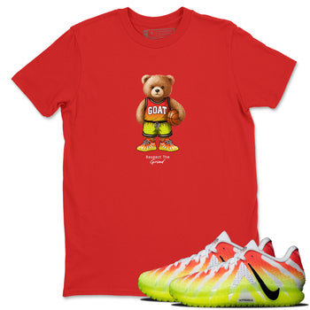 Basketball Graphic Tee – Sneaker Tees To Match Nike JA 3 Under The Christmas Tree – GOAT Mode Graphic Tee Red 1. Perfect for JA3 Christmas releases 2025 colorways.