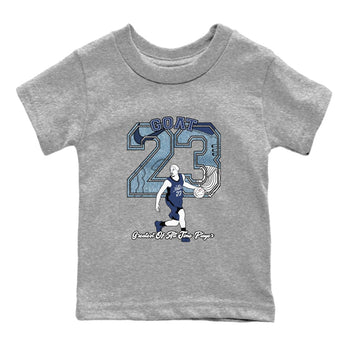 1s Denim shirts to match jordans Goat Player sneaker match tees Air Jordan 1 Denim SNRT Sneaker Tees streetwear brand Baby and Youth Heather Grey 2 cotton tee