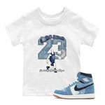 1s Denim shirts to match jordans Goat Player sneaker match tees Air Jordan 1 Denim SNRT Sneaker Tees streetwear brand Baby and Youth White 1 cotton tee