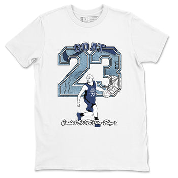 1s Denim shirts to match jordans Goat Player sneaker match tees Air Jordan 1 Denim SNRT Sneaker Tees streetwear brand White 2 unisex cotton tee