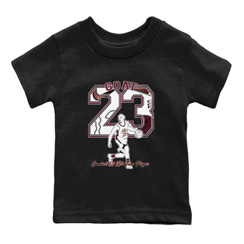AJ1 High '85 Metallic Burgundy shirts to match jordans Goat Player sneaker match tees 1s High '85 Metallic Burgundy SNRT Sneaker Tees streetwear brand Baby and Youth Black 2 cotton tee