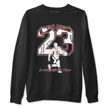 AJ1 High '85 Metallic Burgundy shirts to match jordans Goat Player sneaker match tees 1s High '85 Metallic Burgundy SNRT Sneaker Tees streetwear brand Black 2 unisex cotton tee