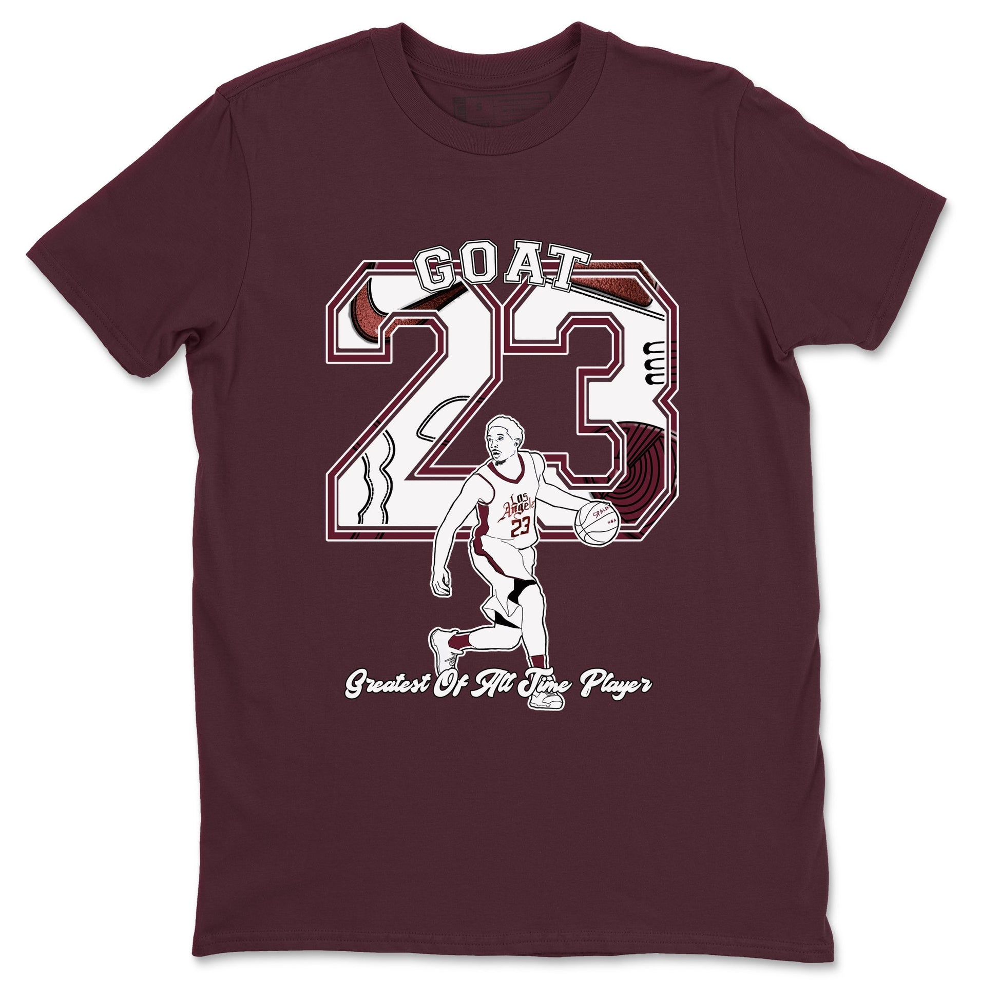 AJ1 High '85 Metallic Burgundy shirts to match jordans Goat Player sneaker match tees 1s High '85 Metallic Burgundy SNRT Sneaker Tees streetwear brand Maroon 2 unisex cotton tee