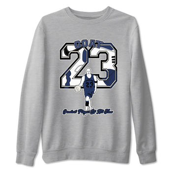 1s Midnight Navy shirts to match jordans Goat Player sneaker match tees Air Jordan 1 Midnight Navy match shoes to clothes SNRT Sneaker Tees unisex cotton Heather Grey 2 shirts