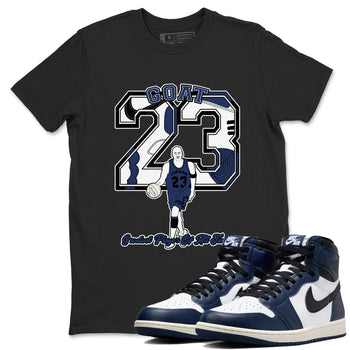 1s Midnight Navy shirts to match jordans Goat Player sneaker match tees Air Jordan 1 Midnight Navy match shoes to clothes SNRT Sneaker Tees unisex cotton Black 1 shirts