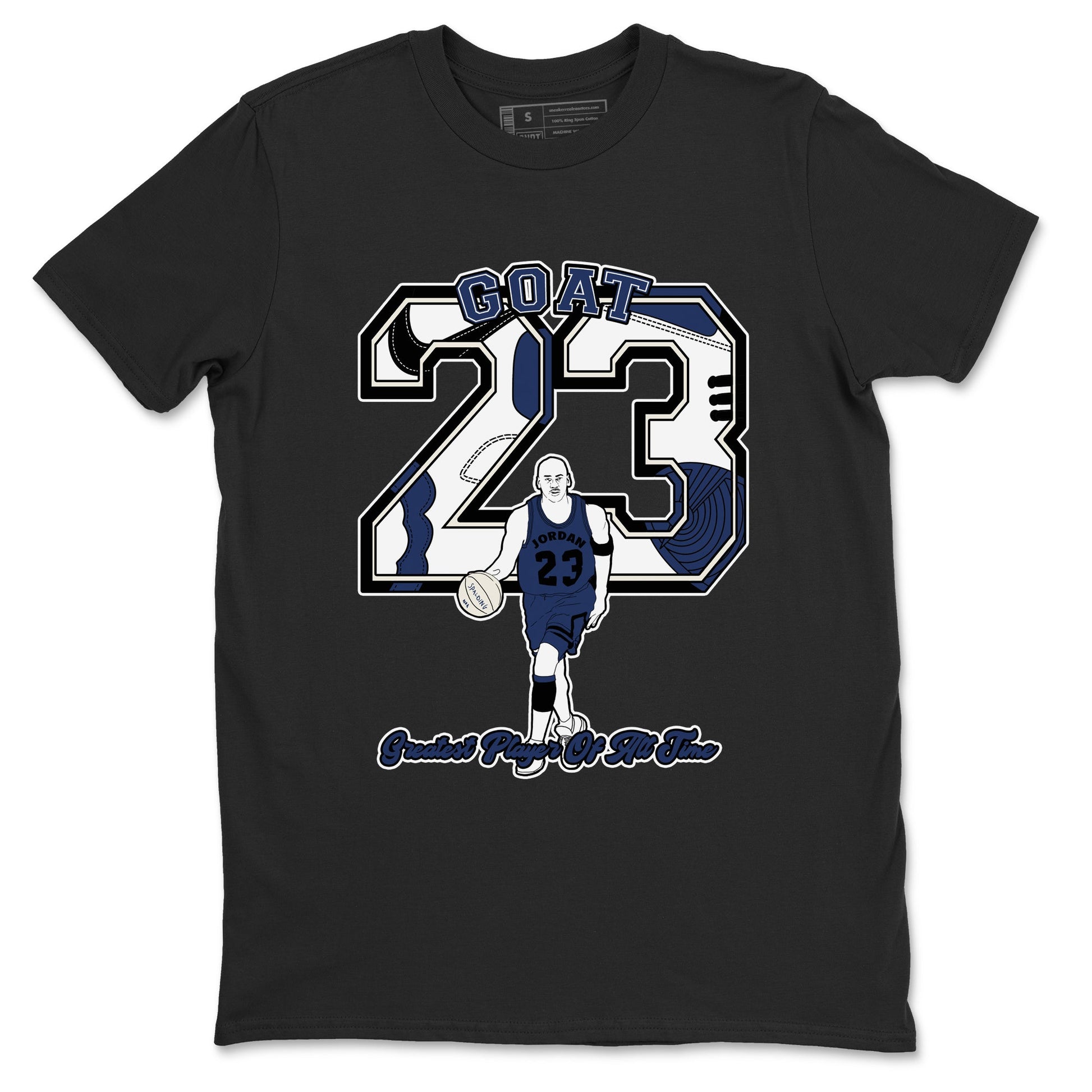 1s Midnight Navy shirts to match jordans Goat Player sneaker match tees Air Jordan 1 Midnight Navy match shoes to clothes SNRT Sneaker Tees unisex cotton Black 2 shirts