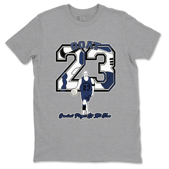 1s Midnight Navy shirts to match jordans Goat Player sneaker match tees Air Jordan 1 Midnight Navy match shoes to clothes SNRT Sneaker Tees unisex cotton Heather Grey 2 shirts