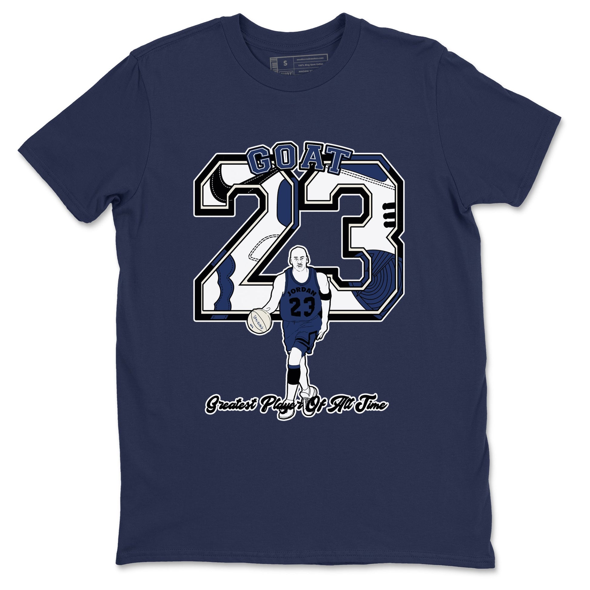 1s Midnight Navy shirts to match jordans Goat Player sneaker match tees Air Jordan 1 Midnight Navy match shoes to clothes SNRT Sneaker Tees unisex cotton Navy 2 shirts