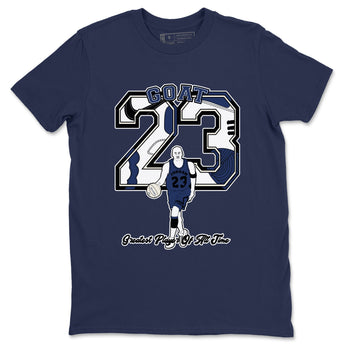 1s Midnight Navy shirts to match jordans Goat Player sneaker match tees Air Jordan 1 Midnight Navy match shoes to clothes SNRT Sneaker Tees unisex cotton Navy 2 shirts