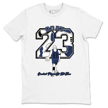 1s Midnight Navy shirts to match jordans Goat Player sneaker match tees Air Jordan 1 Midnight Navy match shoes to clothes SNRT Sneaker Tees unisex cotton White 2 shirts