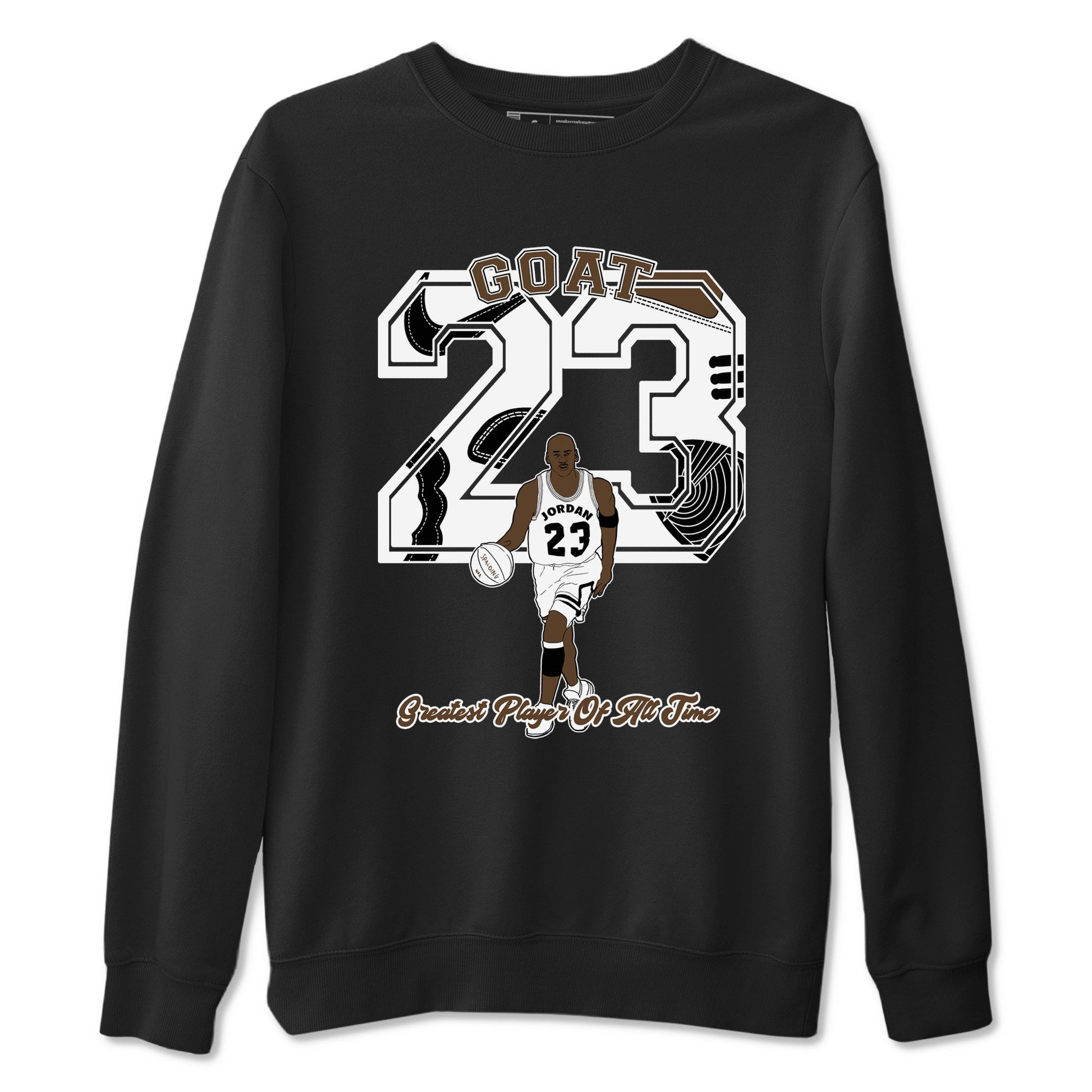 1s Mocha shirts to match jordans Goat Player sneaker match tees Air Jordan 1 Mocha SNRT Sneaker Release Tees unisex cotton Black 2 crew neck shirts