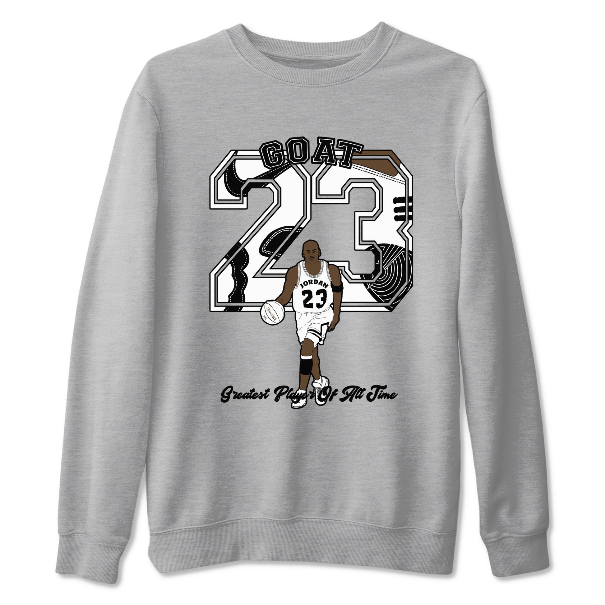 1s Mocha shirts to match jordans Goat Player sneaker match tees Air Jordan 1 Mocha SNRT Sneaker Release Tees unisex cotton Heather Grey 2 crew neck shirts