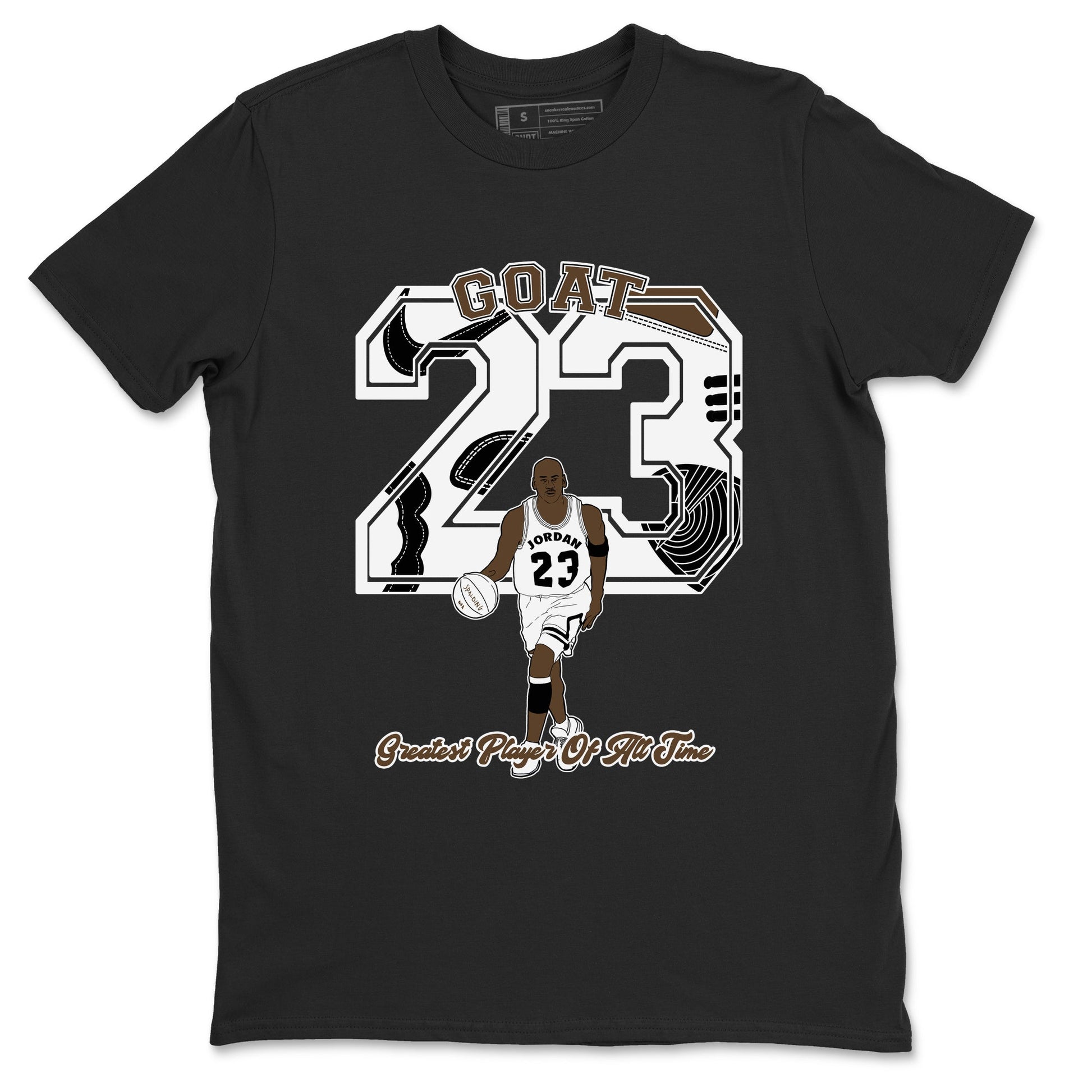 1s Mocha shirts to match jordans Goat Player sneaker match tees Air Jordan 1 Mocha SNRT Sneaker Release Tees unisex cotton Black 2 crew neck shirts