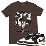 1s Mocha shirts to match jordans Goat Player sneaker match tees Air Jordan 1 Mocha SNRT Sneaker Release Tees unisex cotton Dark Chocolate 1 crew neck shirts