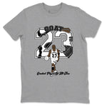 1s Mocha shirts to match jordans Goat Player sneaker match tees Air Jordan 1 Mocha SNRT Sneaker Release Tees unisex cotton Heather Grey 2 crew neck shirts