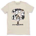 1s Mocha shirts to match jordans Goat Player sneaker match tees Air Jordan 1 Mocha SNRT Sneaker Release Tees unisex cotton Natural 2 crew neck shirts