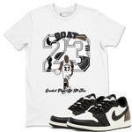 1s Mocha shirts to match jordans Goat Player sneaker match tees Air Jordan 1 Mocha SNRT Sneaker Release Tees unisex cotton White 1 crew neck shirts