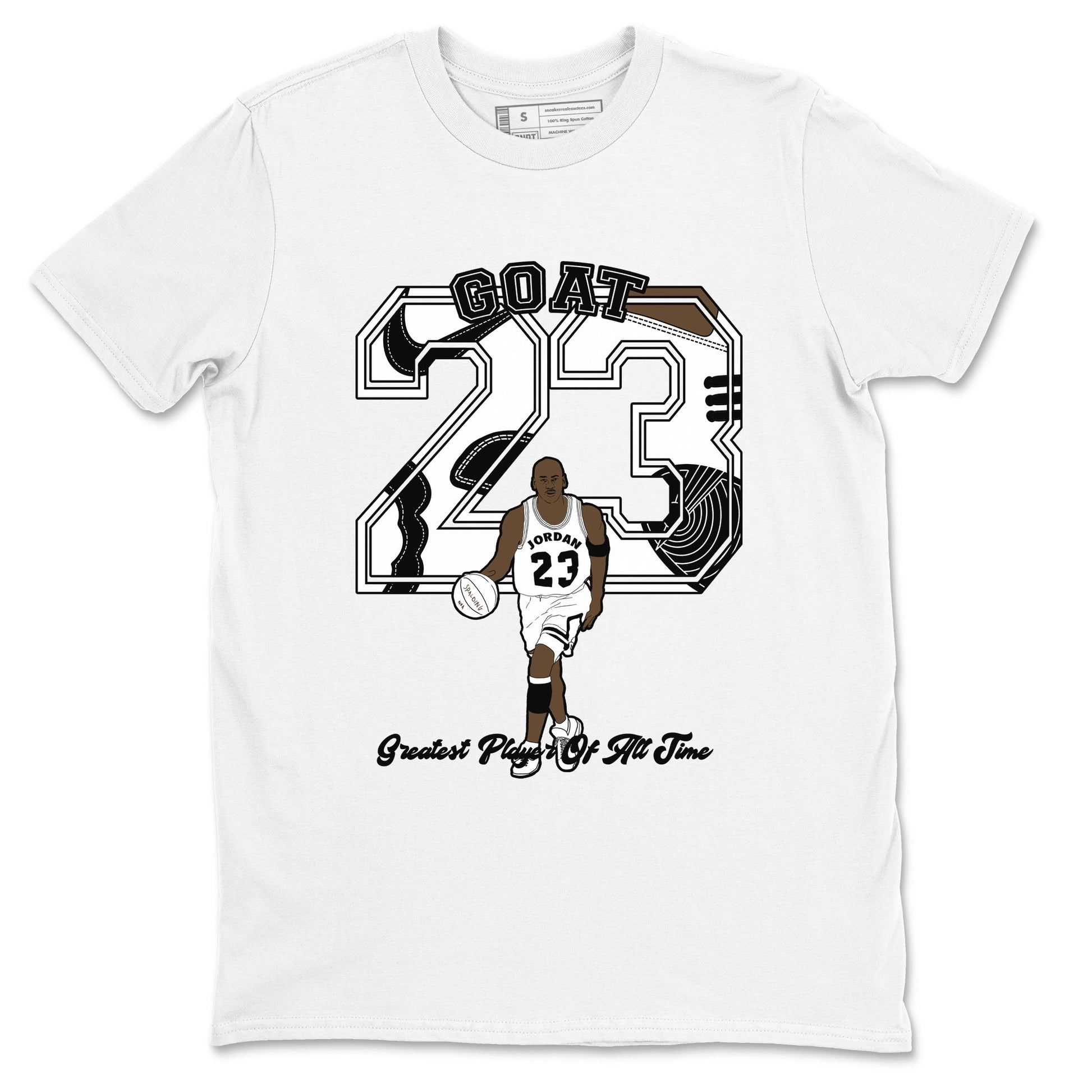 1s Mocha shirts to match jordans Goat Player sneaker match tees Air Jordan 1 Mocha SNRT Sneaker Release Tees unisex cotton White 2 crew neck shirts