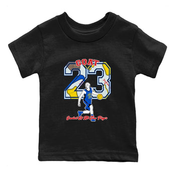 1s Travis Scott Canary shirt to match jordans Goat Player sneaker tees Air Jordan 1 Travis Scott Canary SNRT sneaker release tees baby toddler Black 2 cotton Shirt