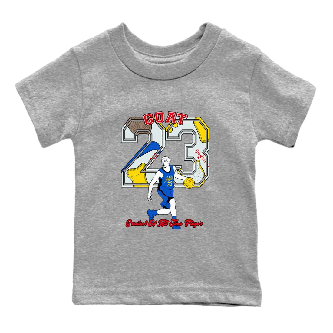 1s Travis Scott Canary shirt to match jordans Goat Player sneaker tees Air Jordan 1 Travis Scott Canary SNRT sneaker release tees baby toddler Heather Grey 2 cotton Shirt