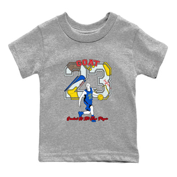1s Travis Scott Canary shirt to match jordans Goat Player sneaker tees Air Jordan 1 Travis Scott Canary SNRT sneaker release tees baby toddler Heather Grey 2 cotton Shirt