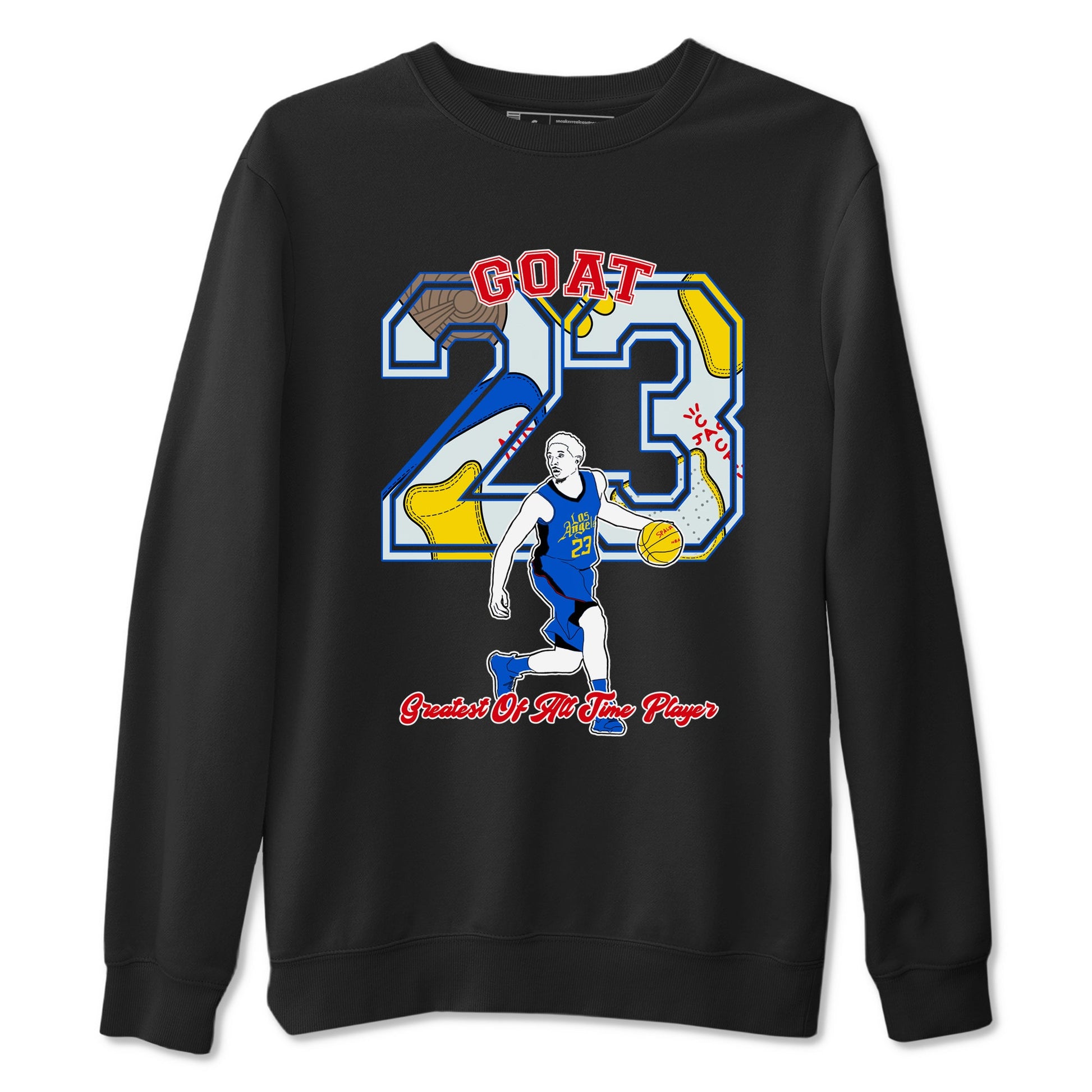 1s Travis Scott Canary shirt to match jordans Goat Player sneaker tees Air Jordan 1 Travis Scott Canary SNRT Sneaker Release Tees unisex cotton Black 2 crew neck shirt