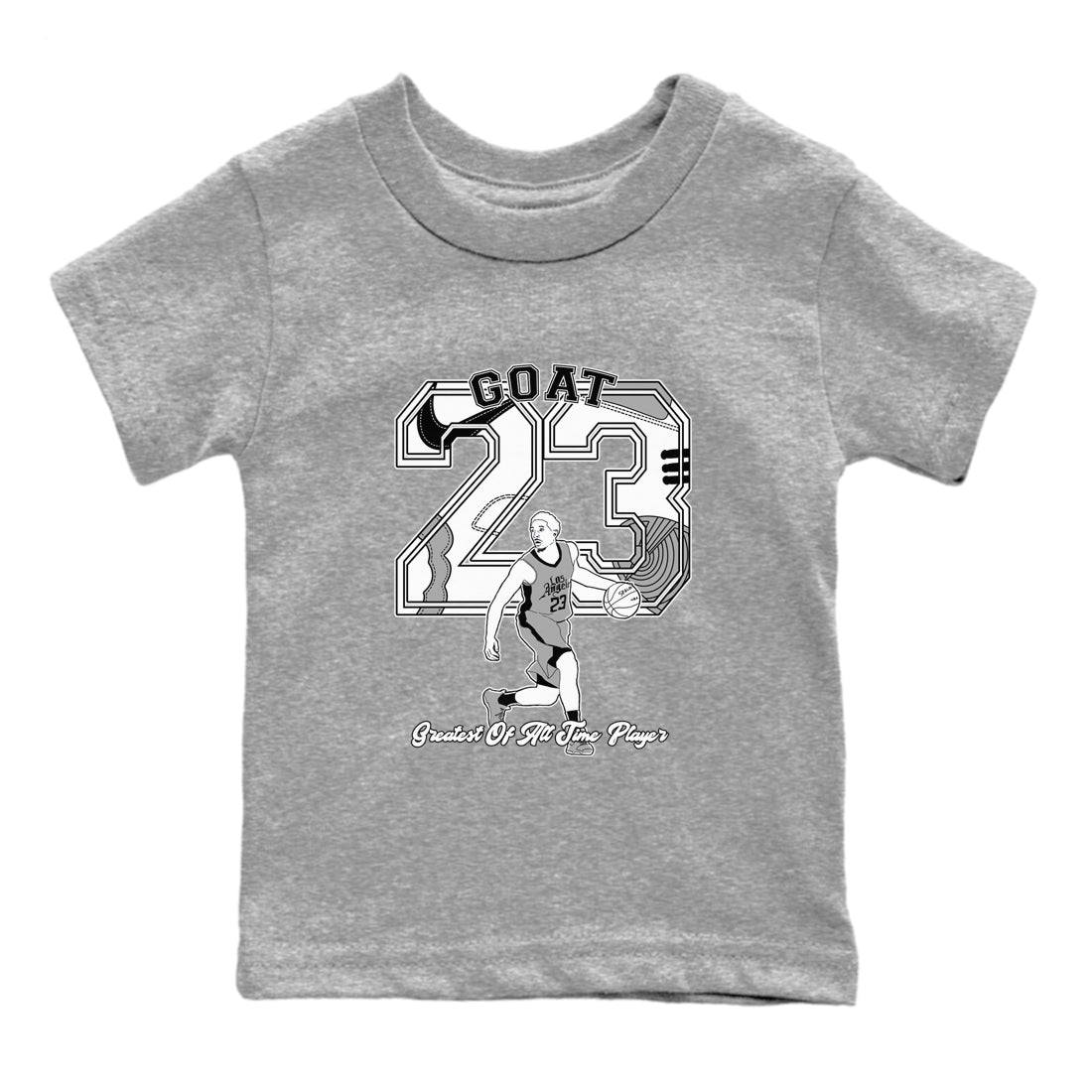 1s Wolf Grey shirts to match jordans Goat Player sneaker match tees Air Jordan 1 Wolf Grey SNRT Sneaker Tees streetwear brand Baby and Youth Heather Grey 2 cotton tee