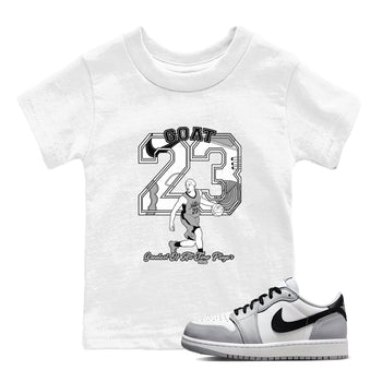 1s Wolf Grey shirts to match jordans Goat Player sneaker match tees Air Jordan 1 Wolf Grey SNRT Sneaker Tees streetwear brand Baby and Youth White 1 cotton tee