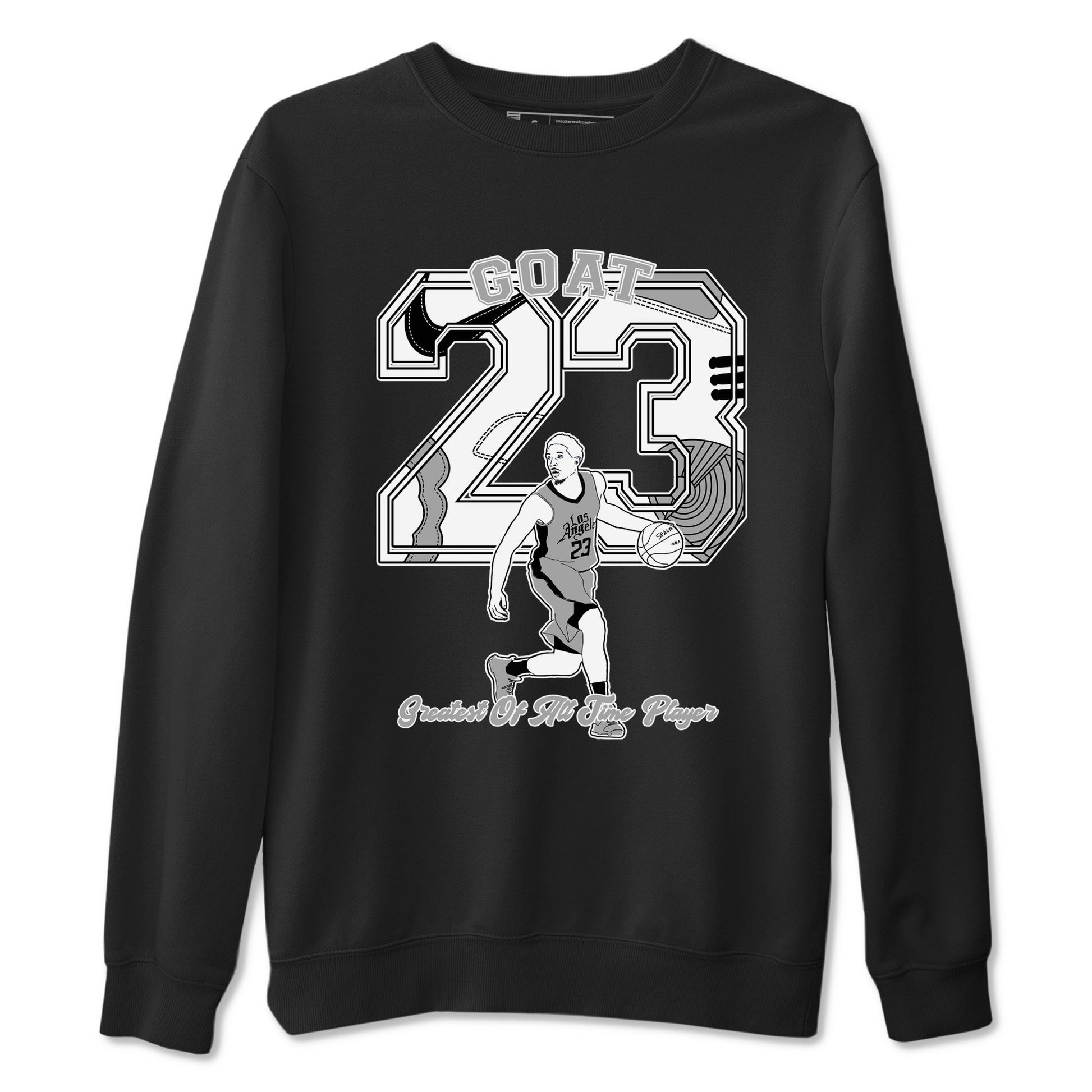 1s Wolf Grey shirts to match jordans Goat Player sneaker match tees Air Jordan 1 Wolf Grey SNRT Sneaker Tees streetwear brand Black 2 unisex cotton tee