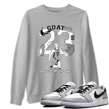 1s Wolf Grey shirts to match jordans Goat Player sneaker match tees Air Jordan 1 Wolf Grey SNRT Sneaker Tees streetwear brand Heather Grey 1 unisex cotton tee