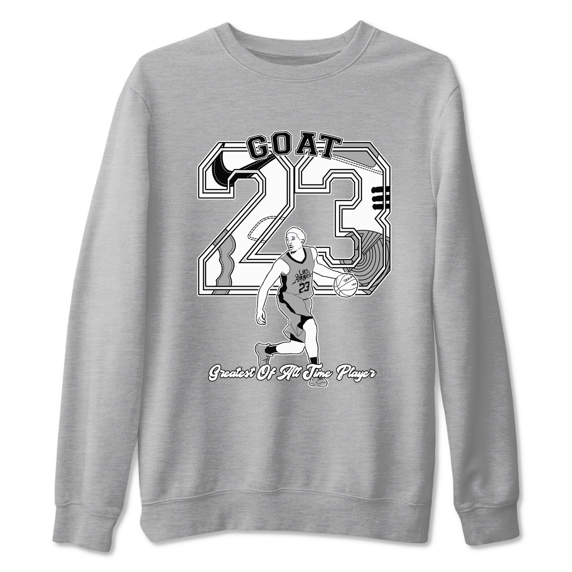 1s Wolf Grey shirts to match jordans Goat Player sneaker match tees Air Jordan 1 Wolf Grey SNRT Sneaker Tees streetwear brand Heather Grey 2 unisex cotton tee