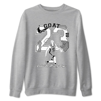 1s Wolf Grey shirts to match jordans Goat Player sneaker match tees Air Jordan 1 Wolf Grey SNRT Sneaker Tees streetwear brand Heather Grey 2 unisex cotton tee