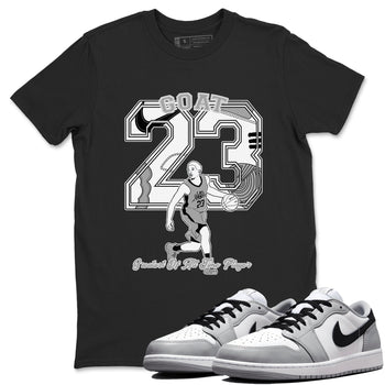 1s Wolf Grey shirts to match jordans Goat Player sneaker match tees Air Jordan 1 Wolf Grey SNRT Sneaker Tees streetwear brand Black 1 unisex cotton tee