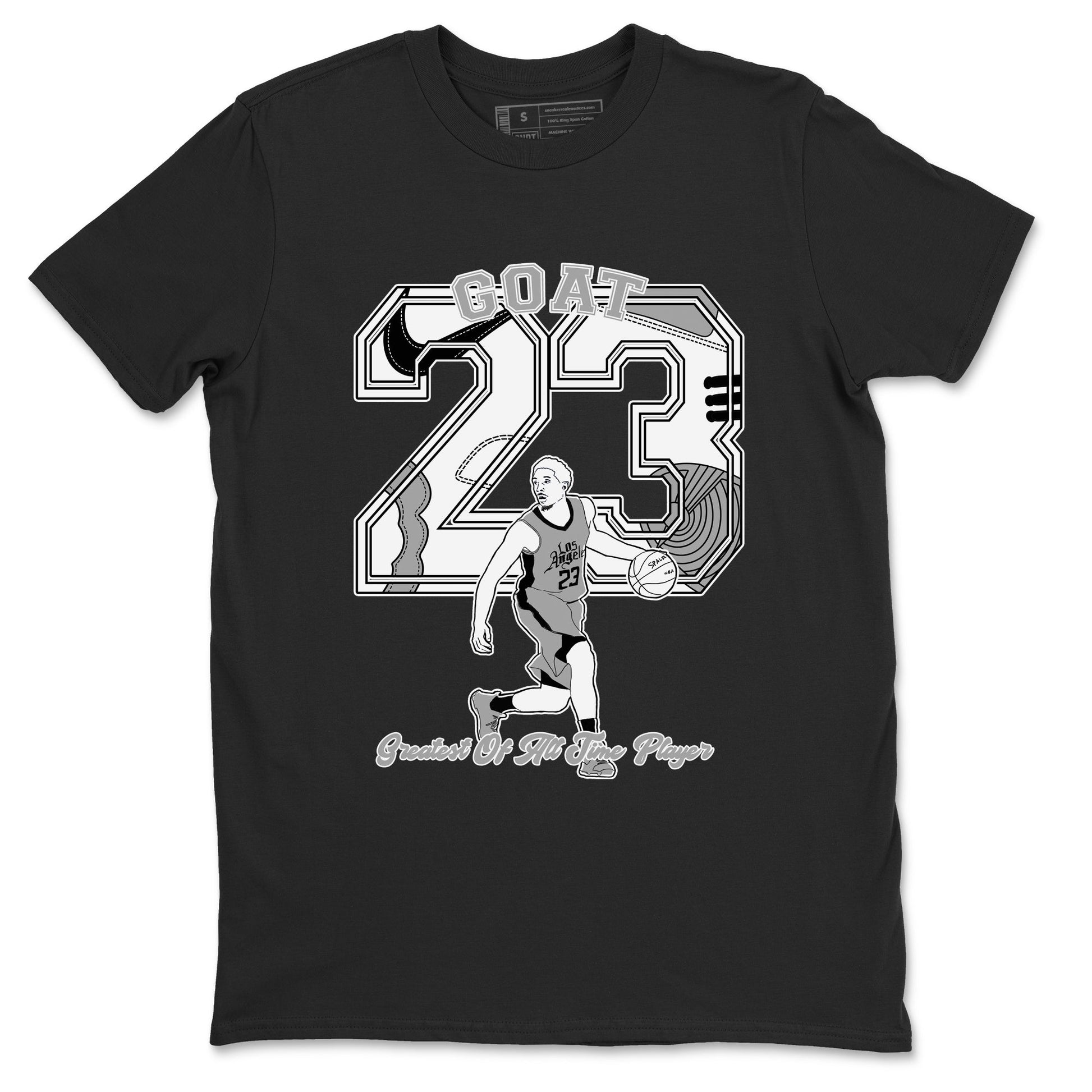 1s Wolf Grey shirts to match jordans Goat Player sneaker match tees Air Jordan 1 Wolf Grey SNRT Sneaker Tees streetwear brand Black 2 unisex cotton tee