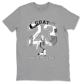 1s Wolf Grey shirts to match jordans Goat Player sneaker match tees Air Jordan 1 Wolf Grey SNRT Sneaker Tees streetwear brand Heather Grey 2 unisex cotton tee