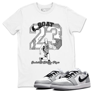 1s Wolf Grey shirts to match jordans Goat Player sneaker match tees Air Jordan 1 Wolf Grey SNRT Sneaker Tees streetwear brand White 1 unisex cotton tee