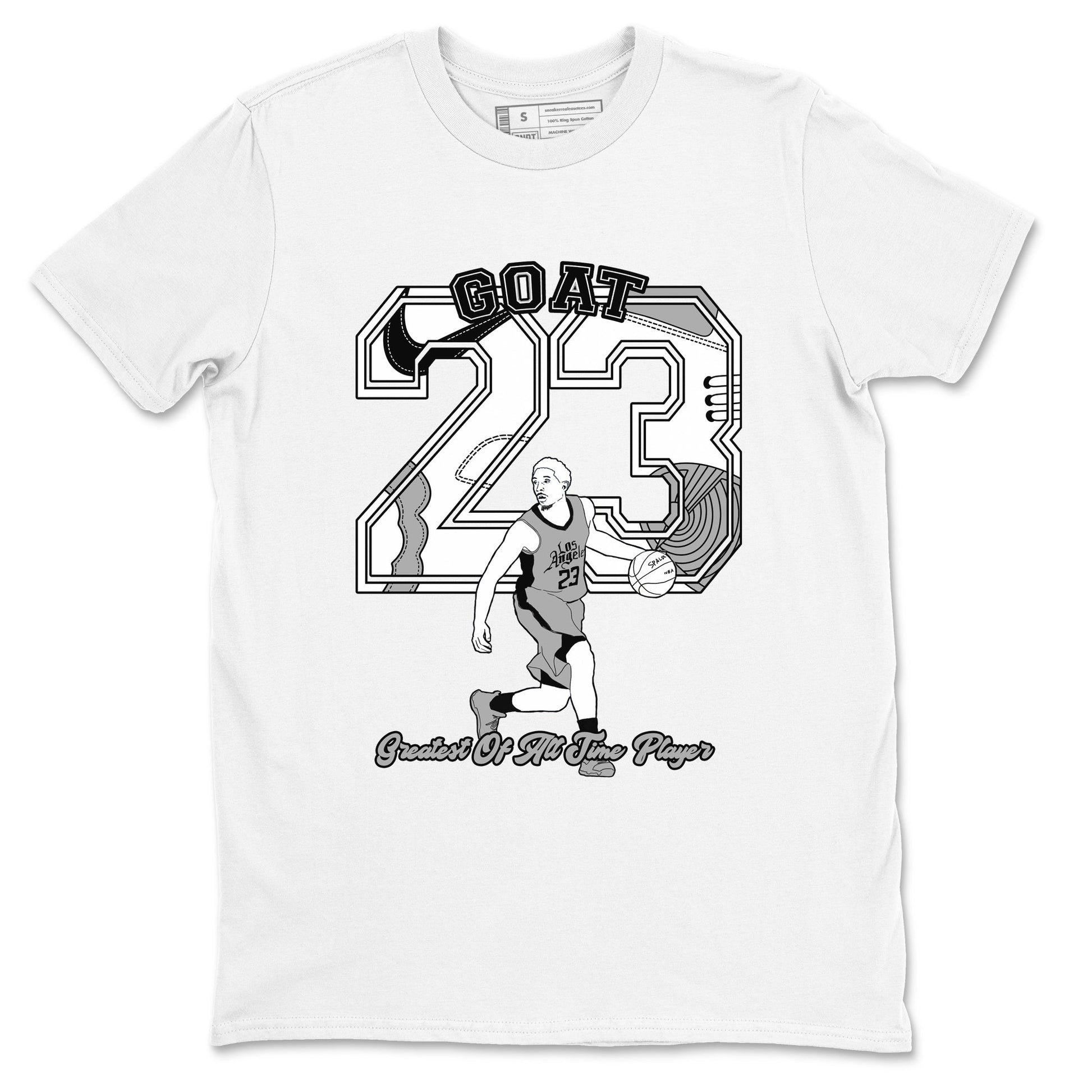 1s Wolf Grey shirts to match jordans Goat Player sneaker match tees Air Jordan 1 Wolf Grey SNRT Sneaker Tees streetwear brand White 2 unisex cotton tee