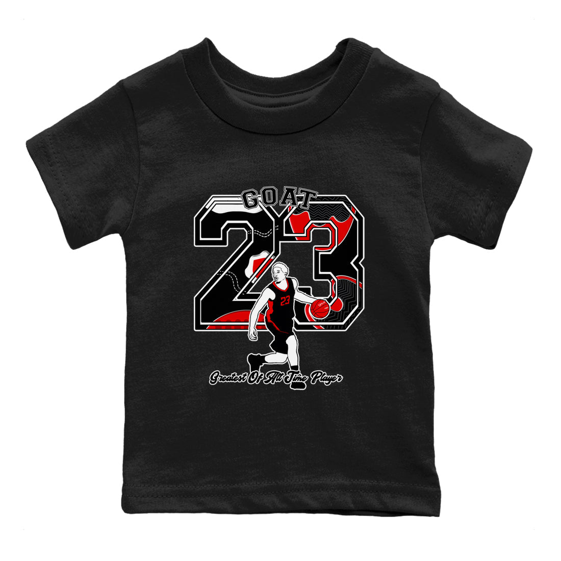 11s Bred Velvet shirts to match jordans Goat Player sneaker match tees Air Jordan 11 Retro Bred Velvet match shoes to clothes SNRT Sneaker Tees Youth Baby Black 2 tee