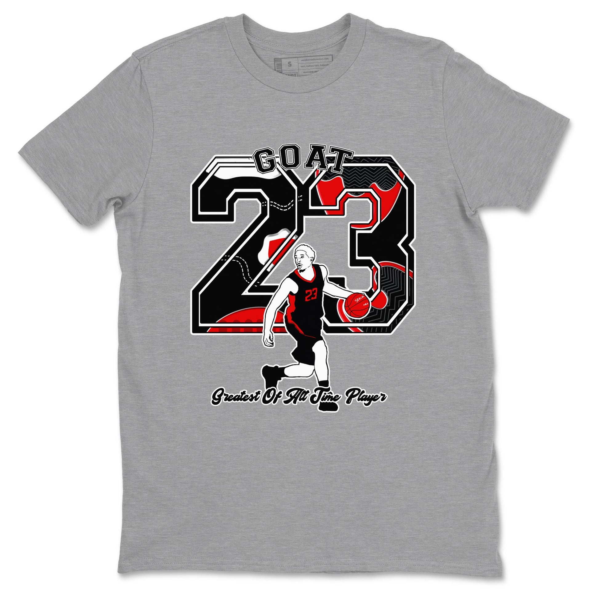 11s Bred Velvet shirts to match jordans Goat Player sneaker match tees Air Jordan 11 Retro Bred Velvet match shoes to clothes SNRT Sneaker Tees unisex cotton Heather Grey 2 shirts
