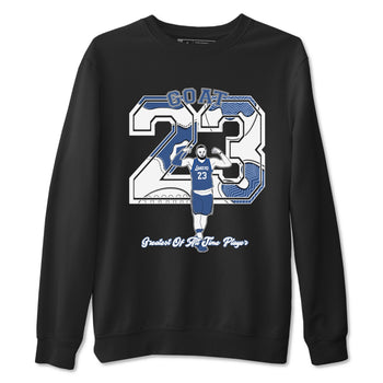 11s Diffused Blue shirts to match jordans Goat Player sneaker match tees Air Jordan 11 Diffused Blue SNRT Sneaker Tees streetwear brand Black 2 unisex cotton tee