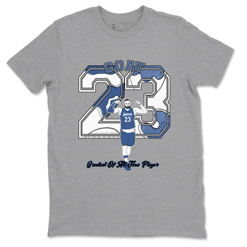11s Diffused Blue shirts to match jordans Goat Player sneaker match tees Air Jordan 11 Diffused Blue SNRT Sneaker Tees streetwear brand Heather Grey 2 unisex cotton tee