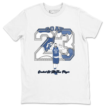 11s Diffused Blue shirts to match jordans Goat Player sneaker match tees Air Jordan 11 Diffused Blue SNRT Sneaker Tees streetwear brand White 2 unisex cotton tee