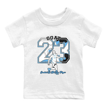 11s Legend Blue shirts to match jordans Goat Player best t shirts to wear with jordans AJ11 Retro Legend Blue match shoes to clothes SNRT Sneaker Tees Youth Baby White 2 tee